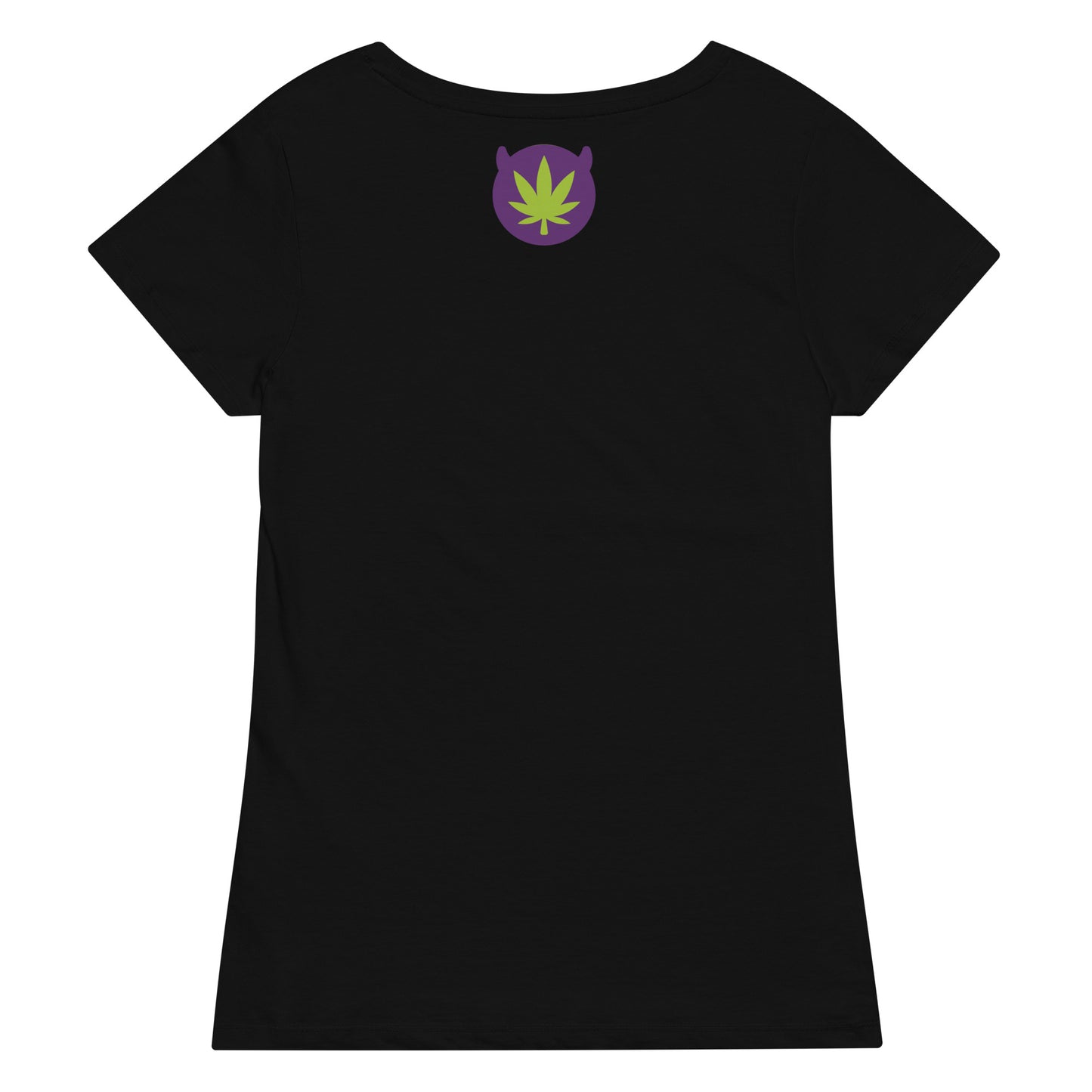 RUN THC | Women's Basic T-Shirt | 100% Organic Cotton | Slim Fit | Green Logo