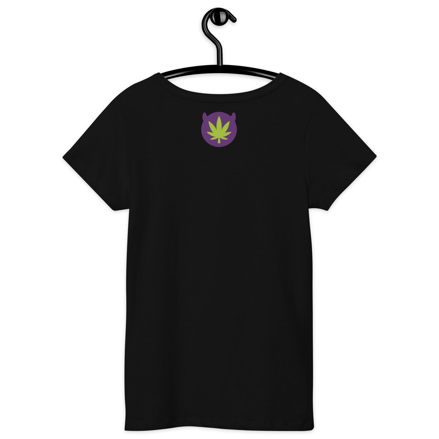 RUN THC | Women's Basic T-Shirt | 100% Organic Cotton | Slim Fit | Green Logo