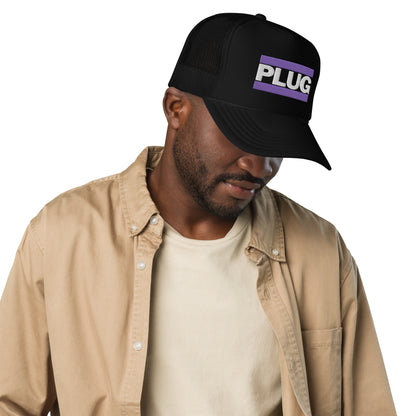 PLUG | Foam Trucker Hat | Purple Logo