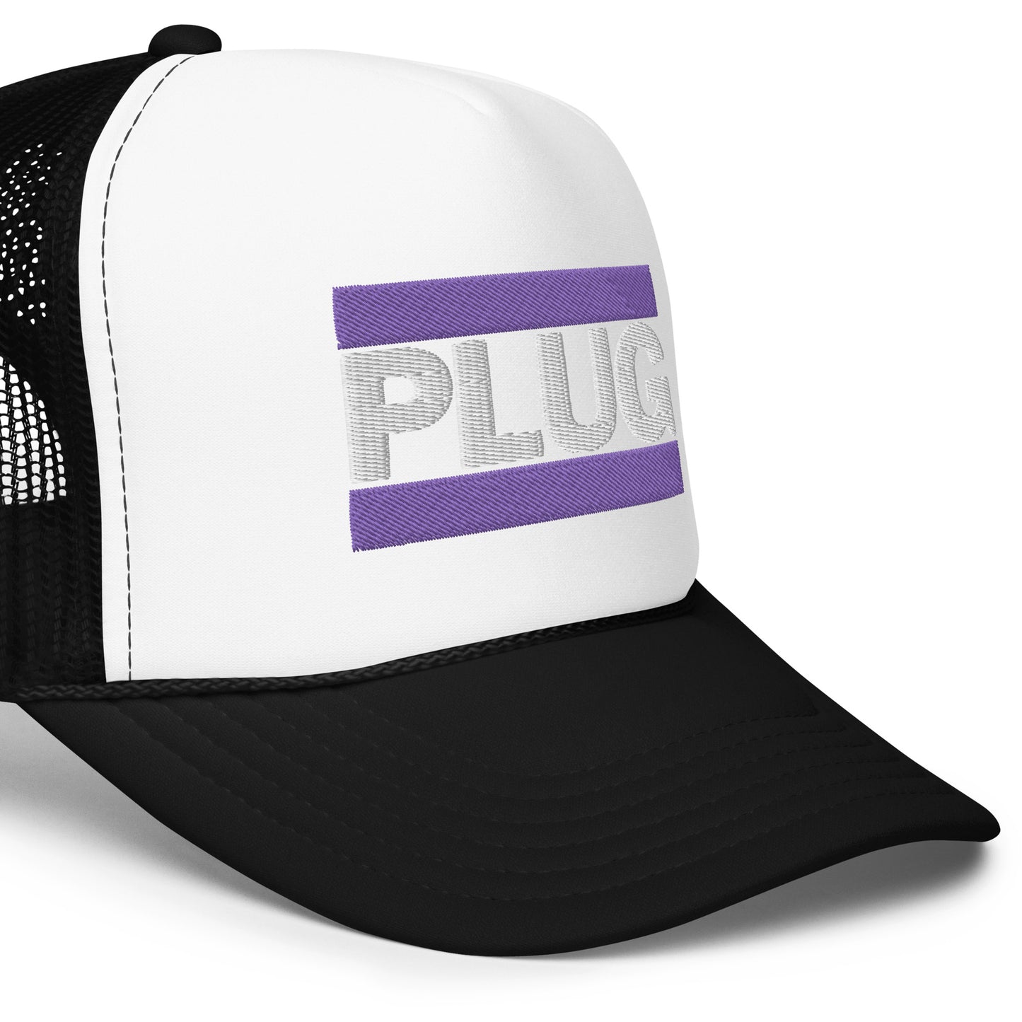 PLUG | Foam Trucker Hat | Purple Logo