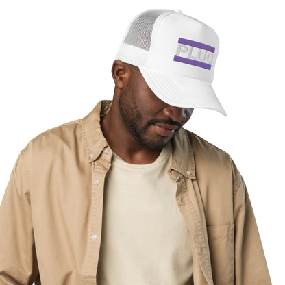 PLUG | Foam Trucker Hat | Purple Logo