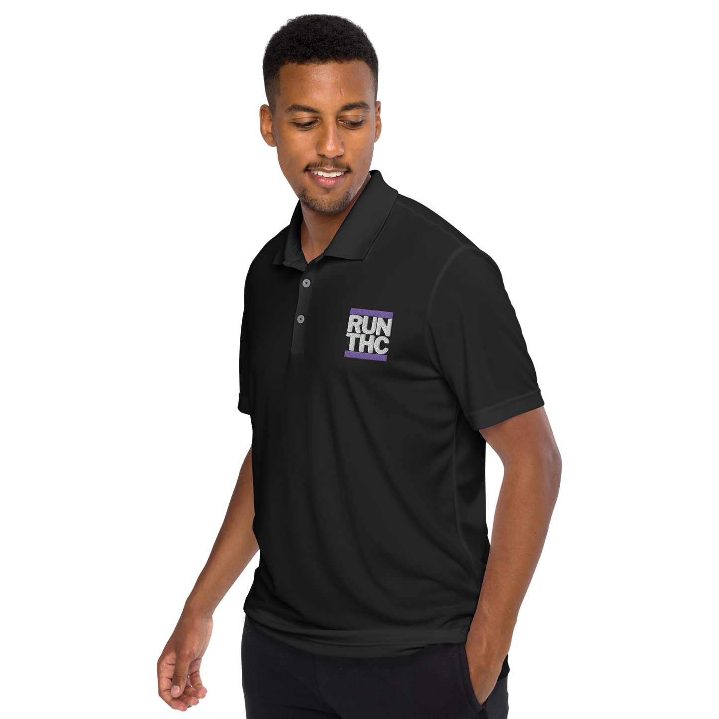 RUN THC | PURP Adidas Performance Polo