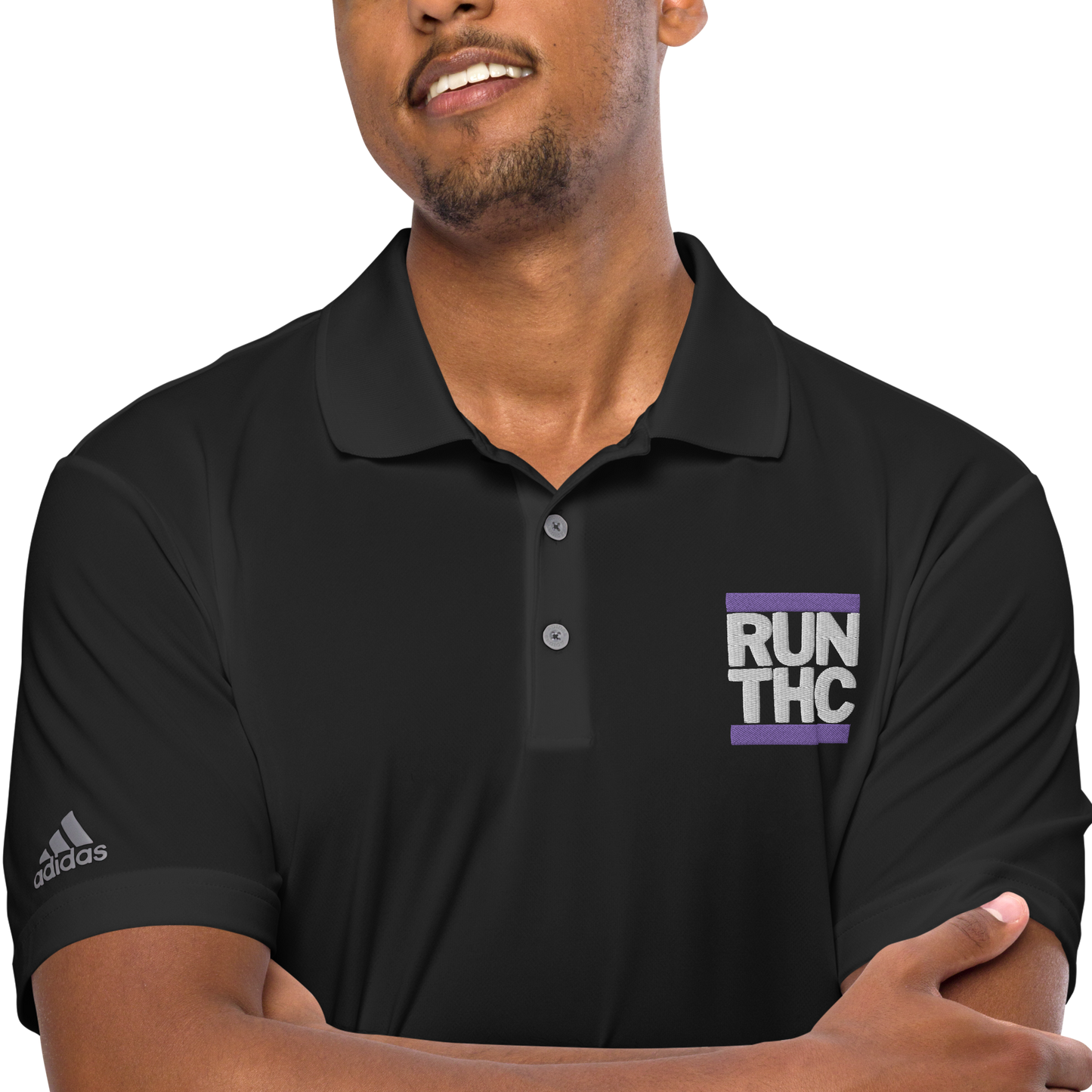 RUN THC | PURP Adidas Performance Polo