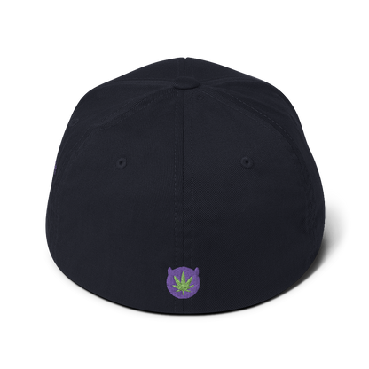 RUN THC | Flexfit Structured Hat | Purple Embroidered Patch