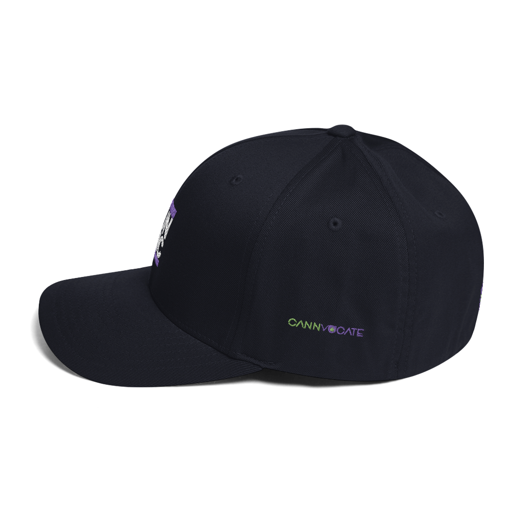 RUN THC | Flexfit Structured Hat | Purple Embroidered Patch