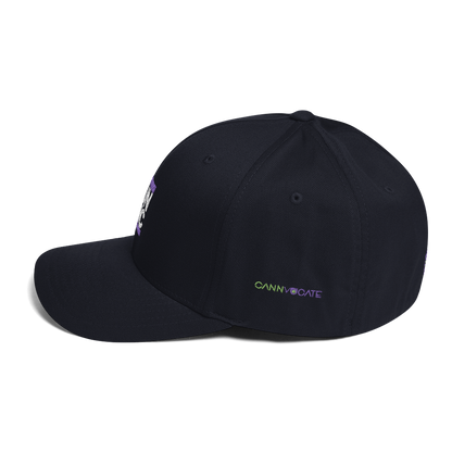 RUN THC | Flexfit Structured Hat | Purple Embroidered Patch