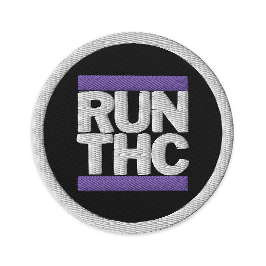 RUN THC | Embroidered Patch | Purple Logo