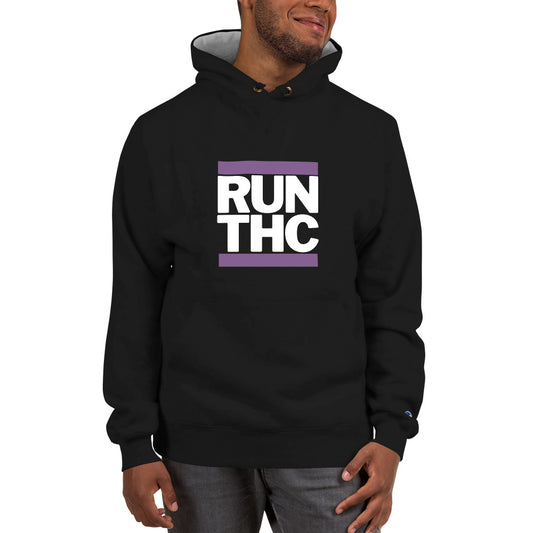 RUN THC | Champion Hoodie | Purple Logo