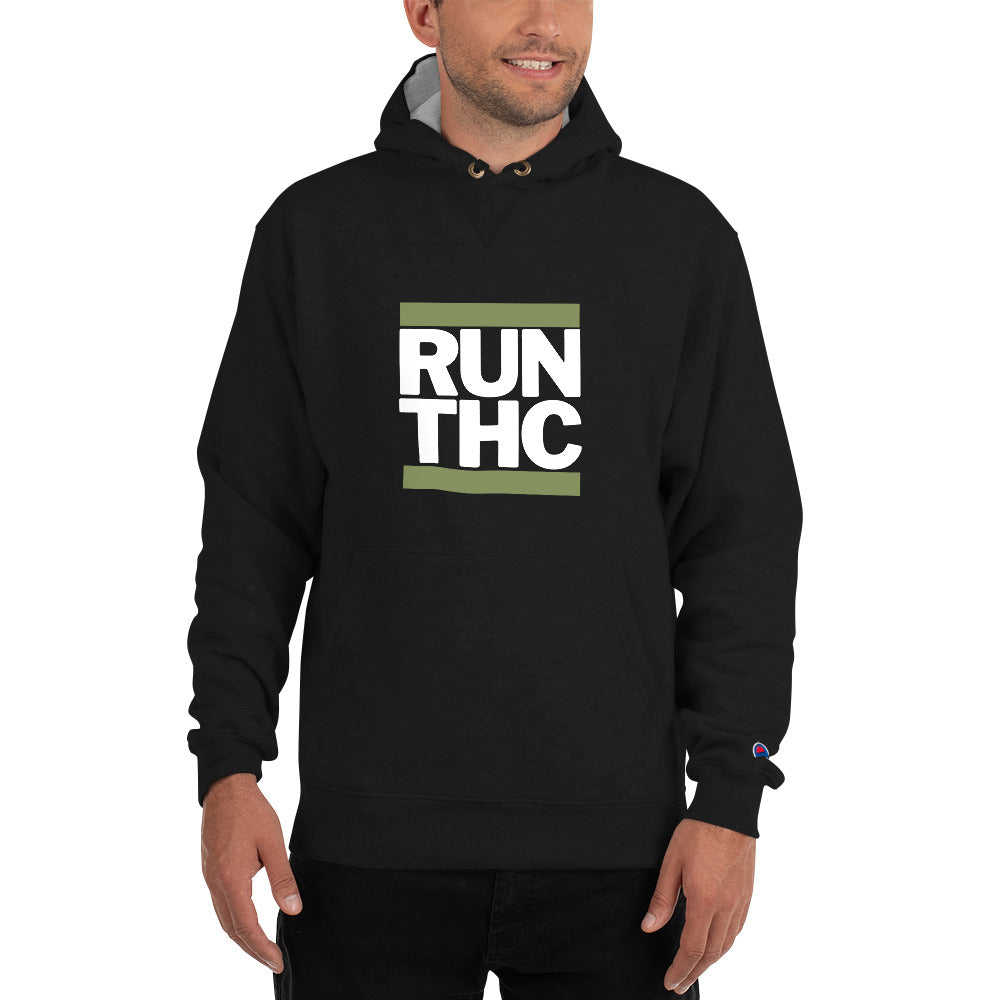 RUN THC | Champion Hoodie | Green Logo