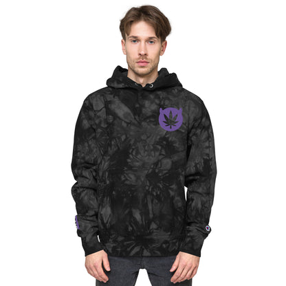 PLUG + IMP | Champion Tie-Dye Hoodie | Purple Logo