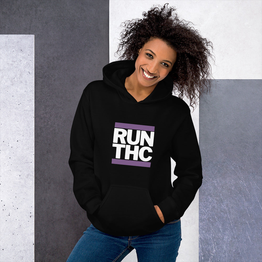 RUN THC | Unisex Hoodie | Purple Logo