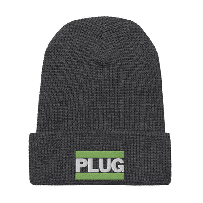 PLUG | Waffle Beanie | Green Embroidered Patch