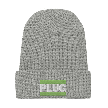 PLUG | Waffle Beanie | Green Embroidered Patch