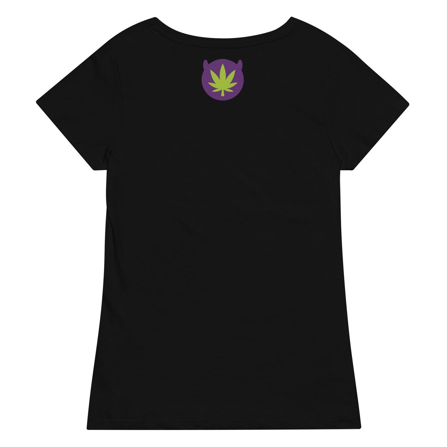 RUN THC | Women's | Basic T-Shirt | 100% Organic Cotton | Slim Fit | Green Logo