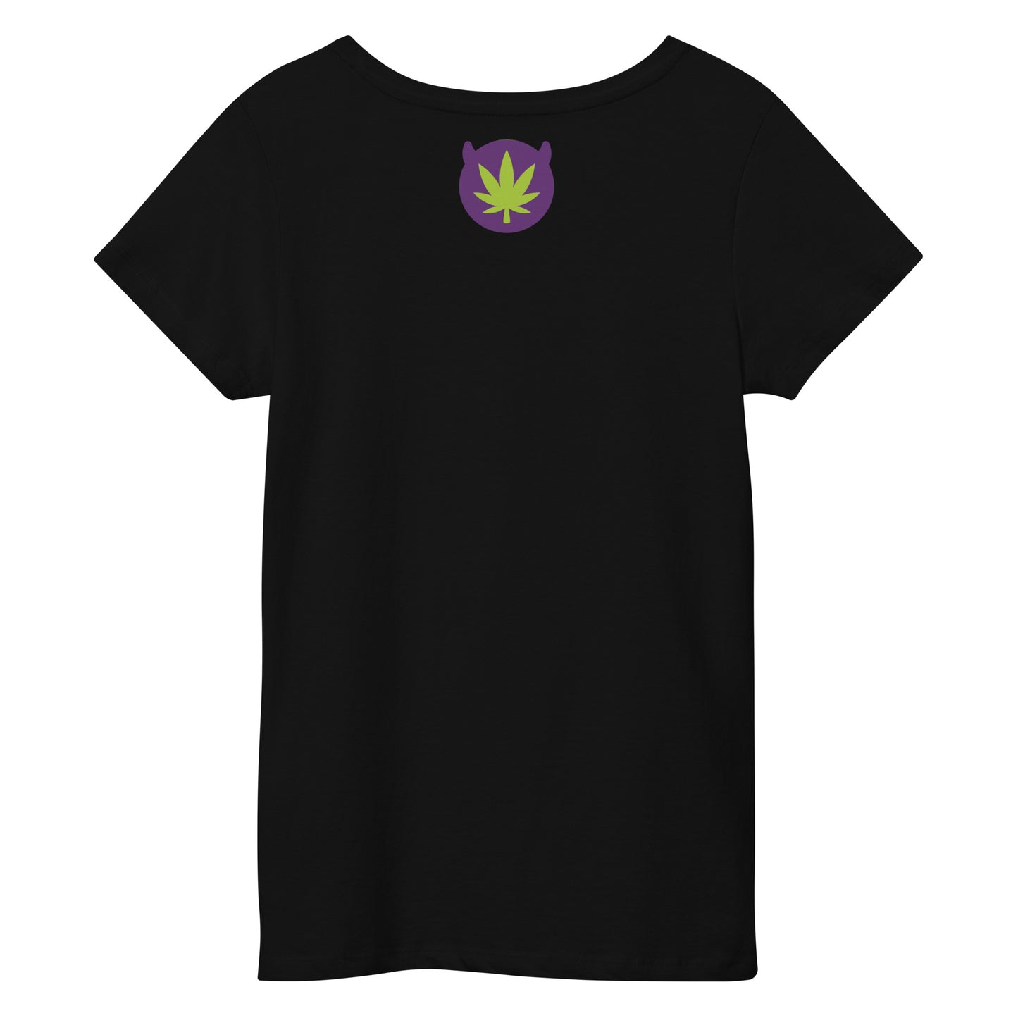 RUN THC | Women's | Basic T-Shirt | 100% Organic Cotton | Slim Fit | Green Logo